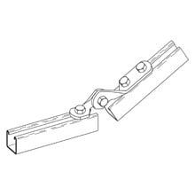 B335-2-1/2GRN Adjustable Channel Hinge, 3 Holes, Steel