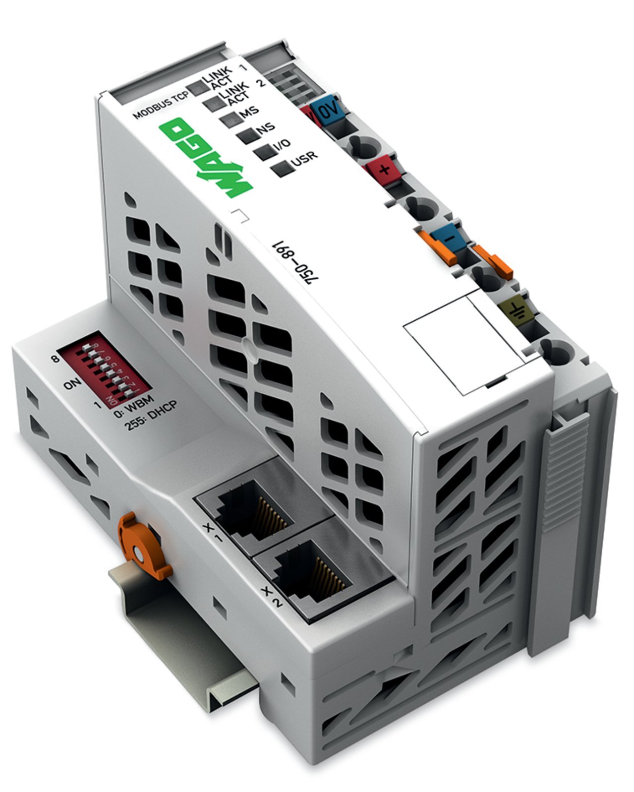 750-891 750 4th Generation Controller Modbus, 3.937 in H x 2.421 in W x 2.831 in D, Polycarbonate/Polyamide 6.6