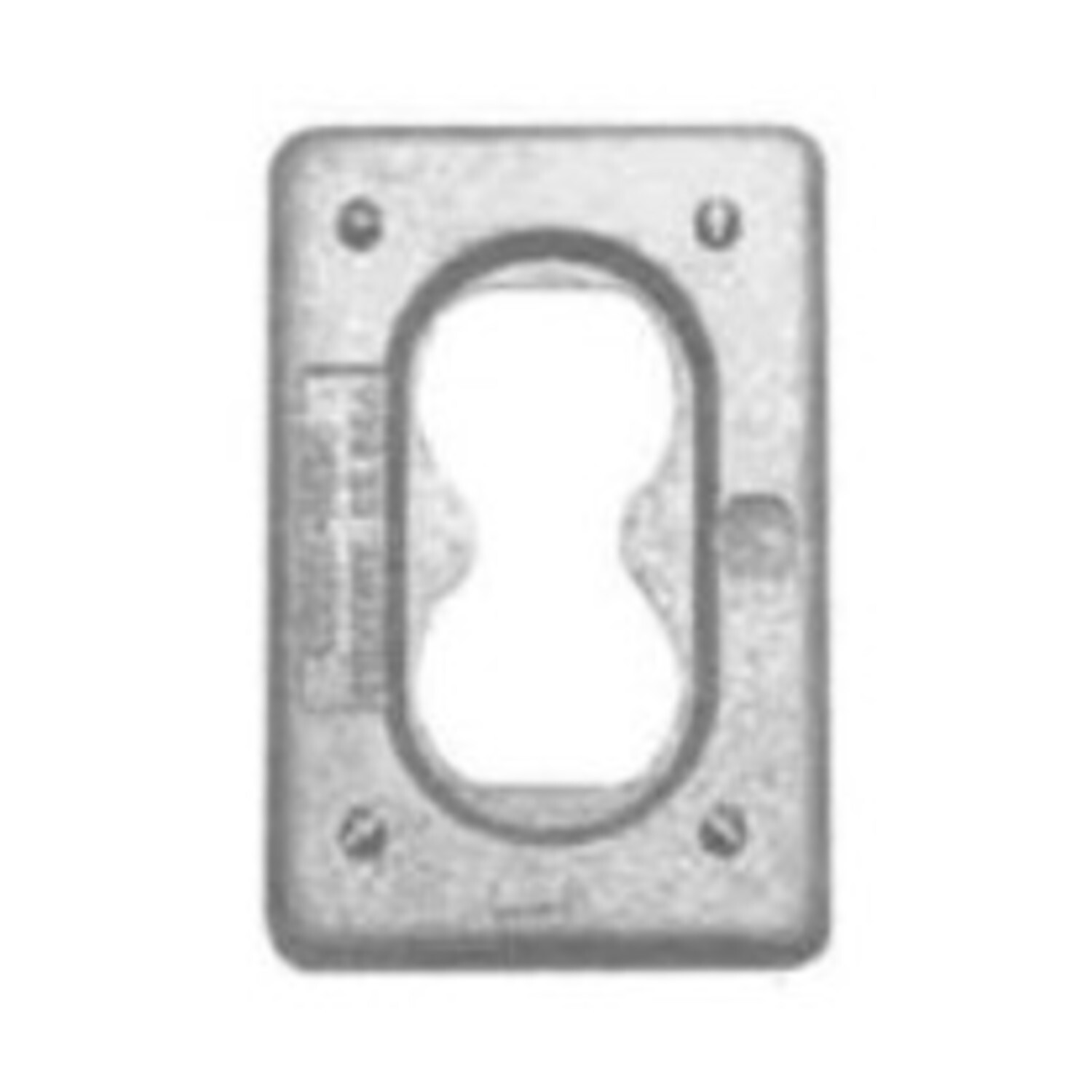 PV0000DS100 Blank Device Box Cover, 1 Gangs, Steel, Galvanized/PVC Coated