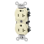 5362-IGT Heavy Duty Isolated Ground Straight Blade Duplex Receptacle, 125 V AC, 20 A, 2 Poles, 3 Wires, Light Almond
