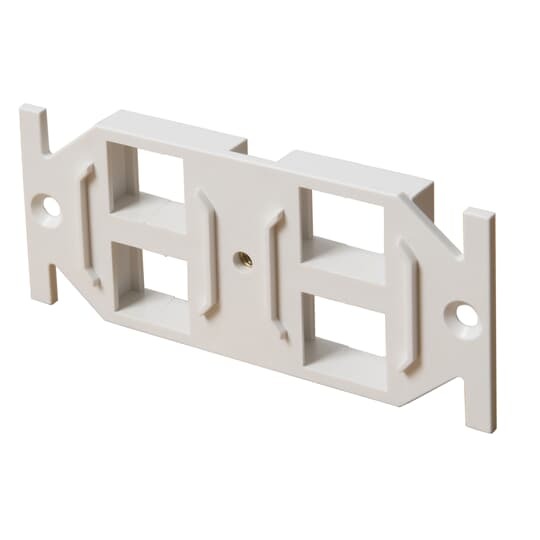 OPOD4WH Steel City 4-Port Non-Metallic Keystone Insert Duplex Adapter, 93.2 mm L x 40 mm W
