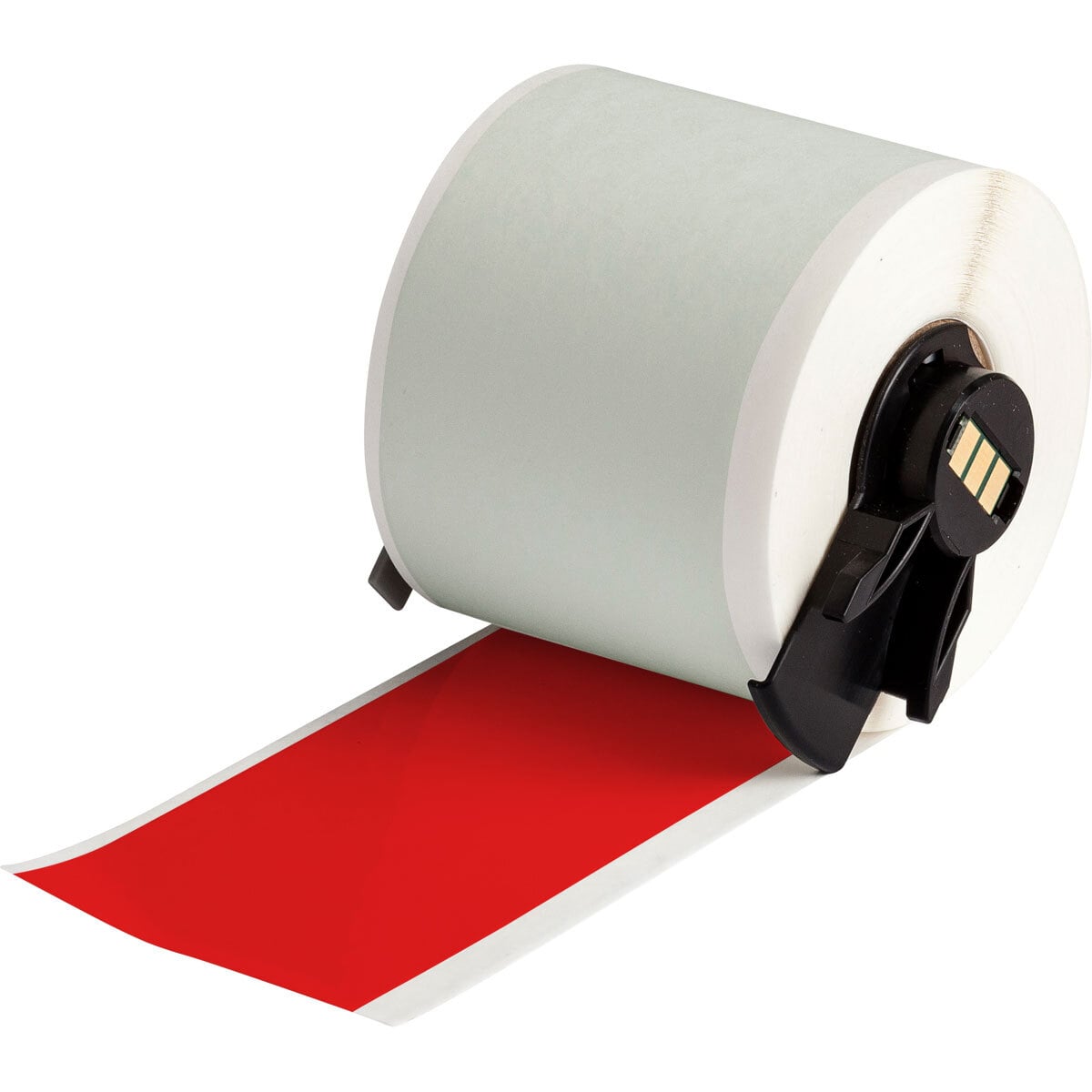 M6C-2000-595-RD All Weather Permanent Adhesive Label Tape, 50 ft L x 2 in W, Red, Vinyl