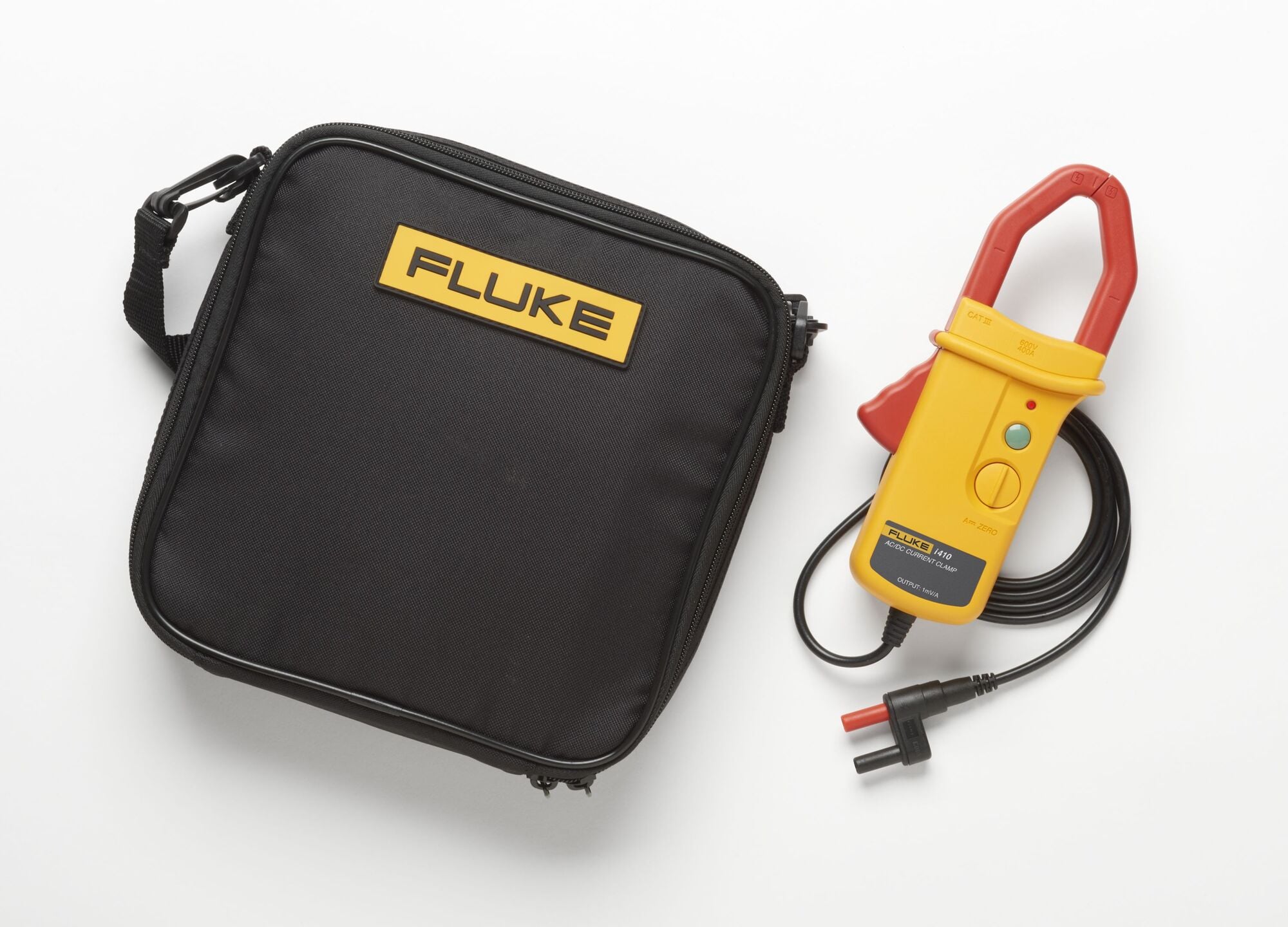 I410-KIT Current Clamp and Carry Case Kit, 600 V AC, 1 to 400 A, 3 kHz, 1.18 in Jaw, Clamp Connection