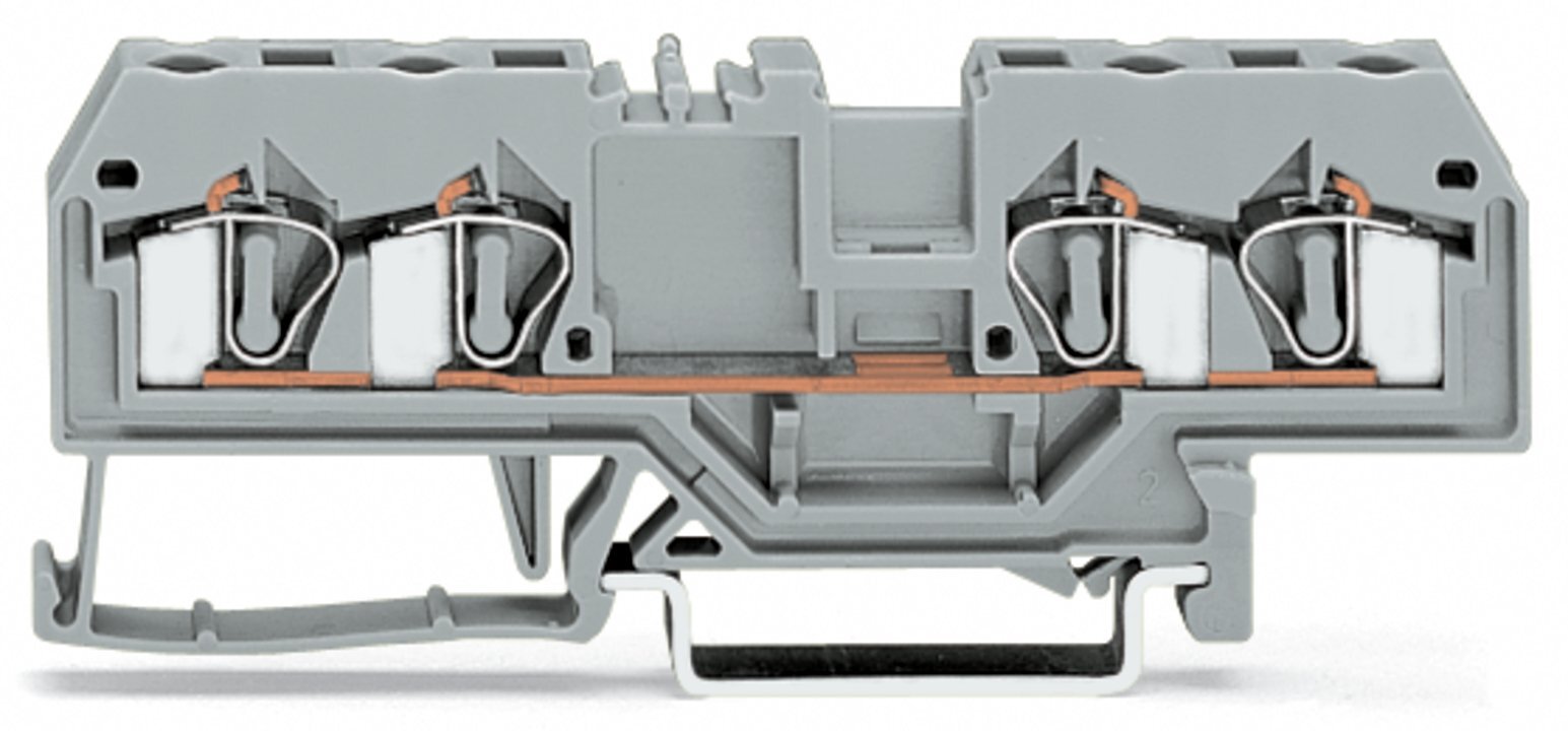 281-652 Terminal Block, 800 V AC, 26 A, 28 to 12 AWG Wire, DIN Rail Mount