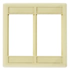 Phone/Data/Multimedia Component, INFINe Station Modular Plate Frame, 2-Gang, Electric Ivory