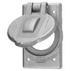 Cast aluminum, wet location only when cover'closed' and damp locations, lift cover plate
