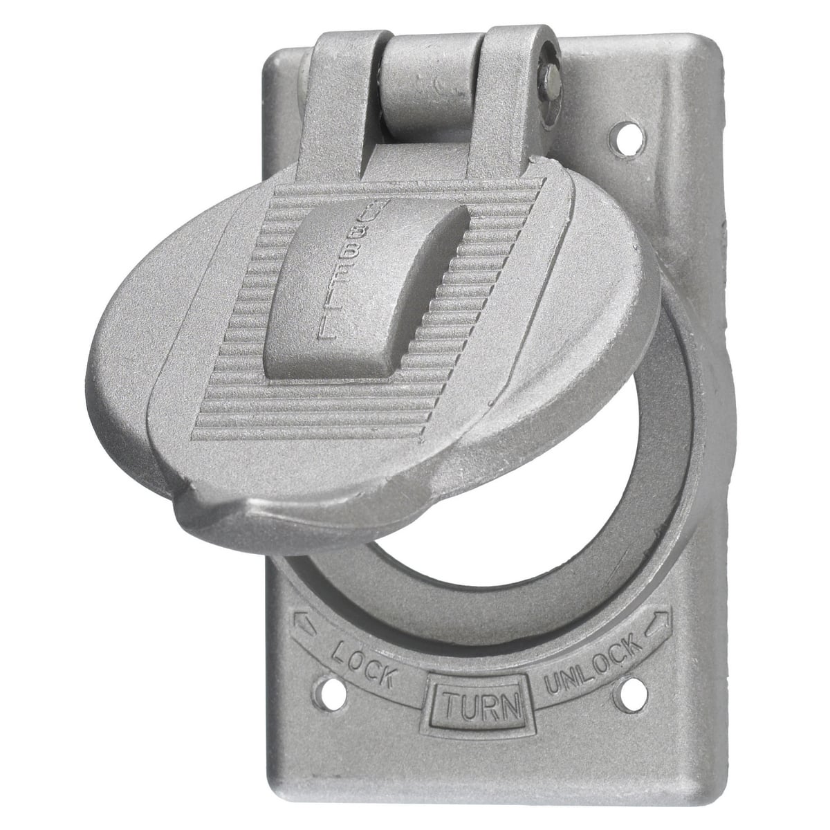 HBL20405 Close Standard Weatherproof Lift Cover, 4.37 in L x 2.84 in W x 1.16 in D, Cast Aluminum