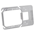 Two Gang Box Support Cover, 9 Cubic Inches, 4 Inch Square x 3/4 Inch Raised, Pre-Galvanized Steel