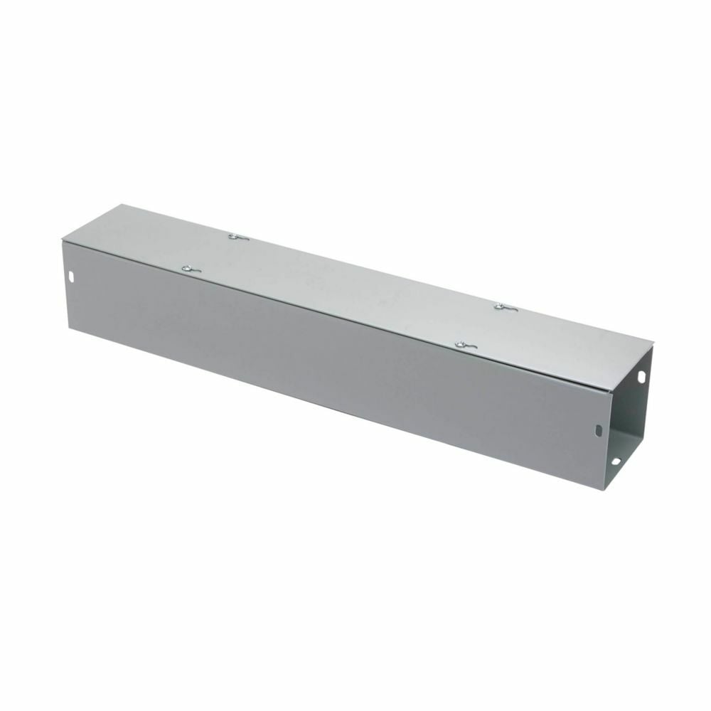 wireway, 12" height, 12" length, 12" width, G NK wireway, Thru holes, No knockouts, Screw cover, NEMA 1, Steel, Plated screws, ANSI 61 gray, 14 gauge