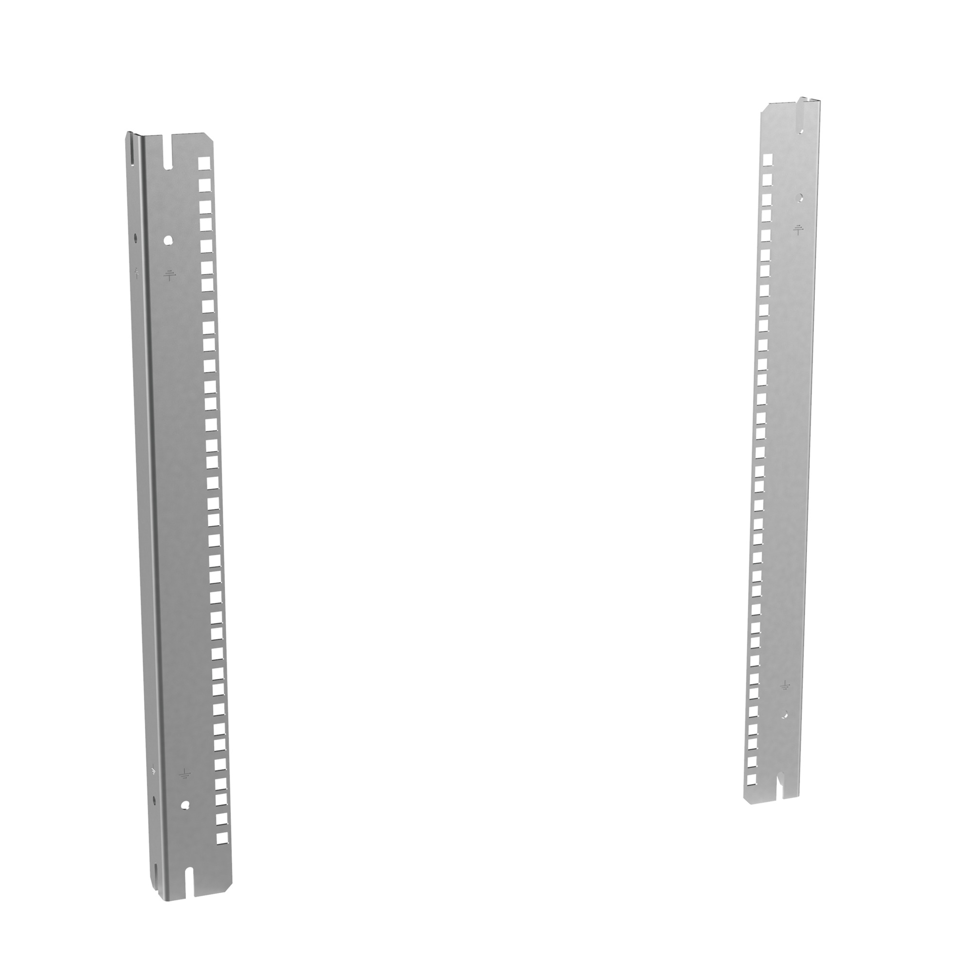 ERA196S ComLine DCOMY Rack Angle, For Use With 600 mm H x 600 mm W Cabinet, 19 in W Rack, 12-Rack Unit, (2) Square Hole, Steel