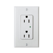 5280-W Self-Grounding Surge Protective Receptacle, 125 V AC, 15 A, 5 kA Short Circuit