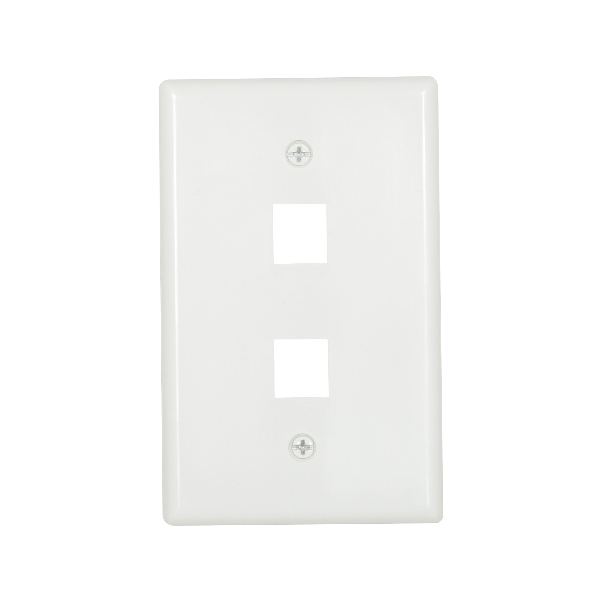 Eaton Modular wallplate, 2 Port Modular, MidSize, WH