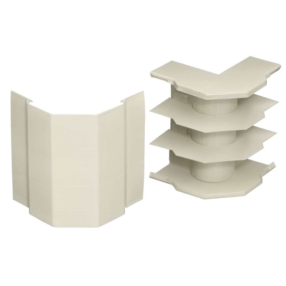 HBL6718DFOIV Divided Full Capacity Left/Right Standard External Elbow, 90 deg Bend, 1-1/4 in Bend Radius, Roll Formed Steel