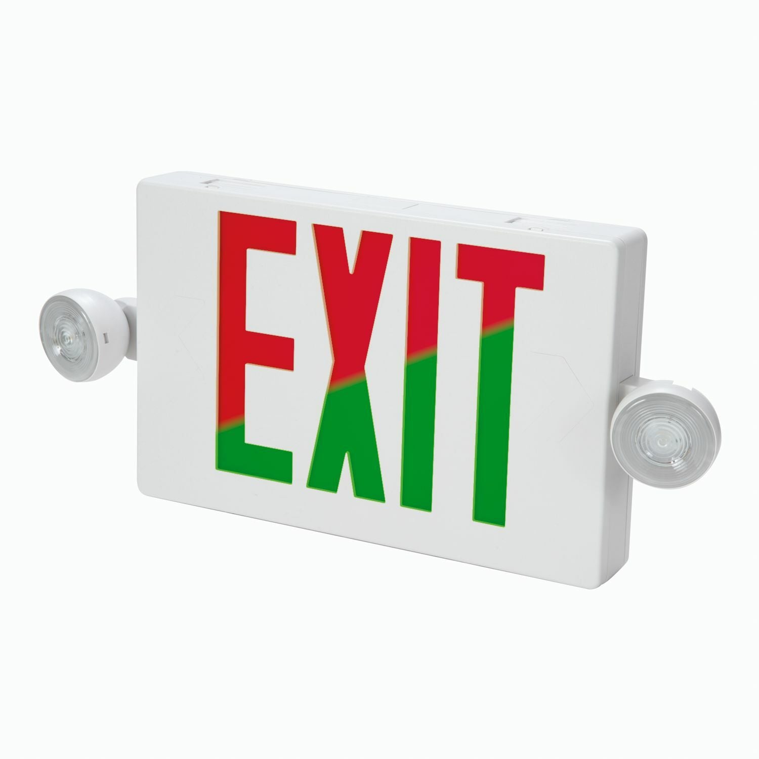 APC7RG Sure-Lites Universal Exit Sign, LED Lamp, 120/277 V AC, White Housing, EXIT Legend