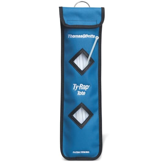 TY-TOTE-28 Ty-Rap Cable Tie Dispenser, For Use With 11 in and 14 in Cable Tie, 14.2 in L x 0.19 in W x 0.05 in THK, Polyester, Blue