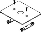 430AL075 Walkerduct Pro Single Blank Plate, 5-1/16 in L x 6-1/16 in W, Anodized Aluminum