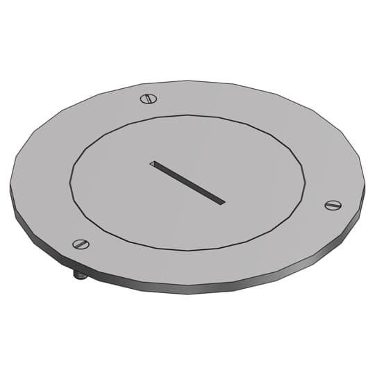 P-60-2-5/8-AL Steel City Cover Plate, 4 in Dia, Aluminum