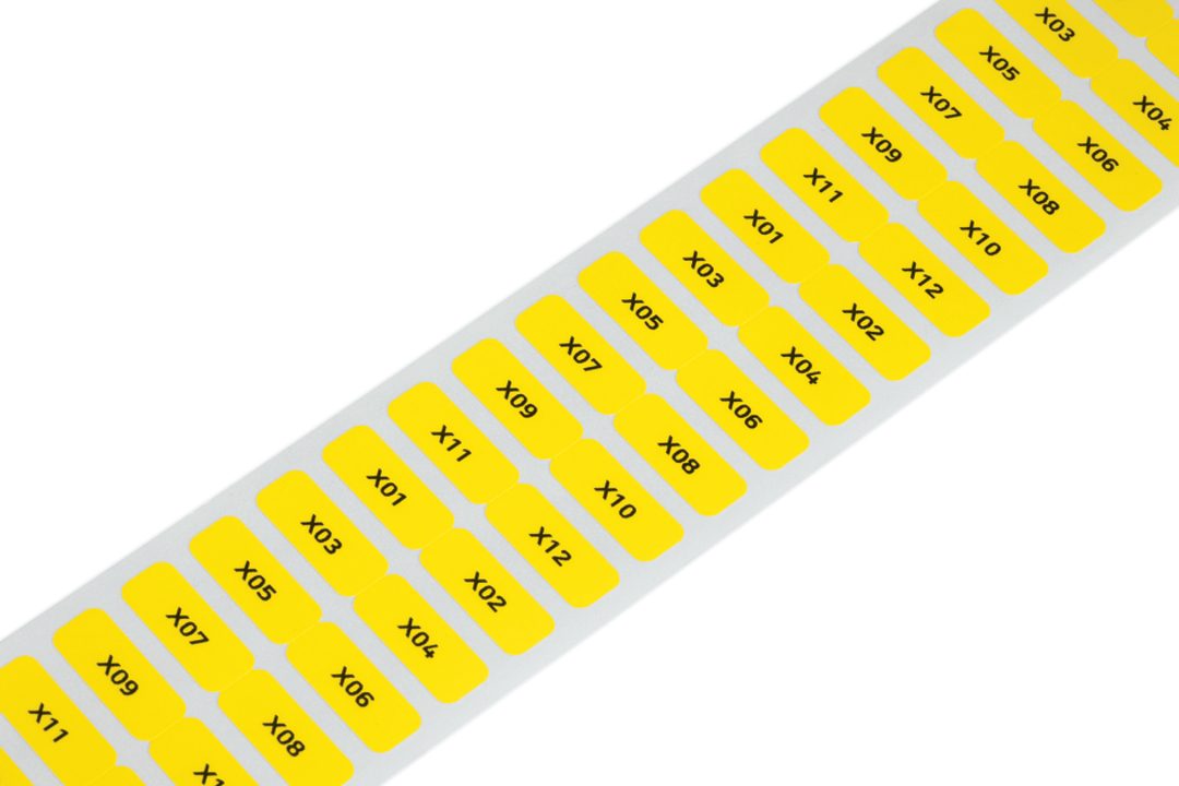 Labels; for Smart Printer; permanent adhesive; 8 x 20 mm; yellow