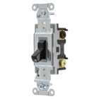 Switches and Lighting Controls, Toggle Switch, Commercial Grade, Four Way, 15A 120/277V AC, Back and Side Wired, Black