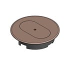 Non-metallic round caramel duplex floor box cover.
