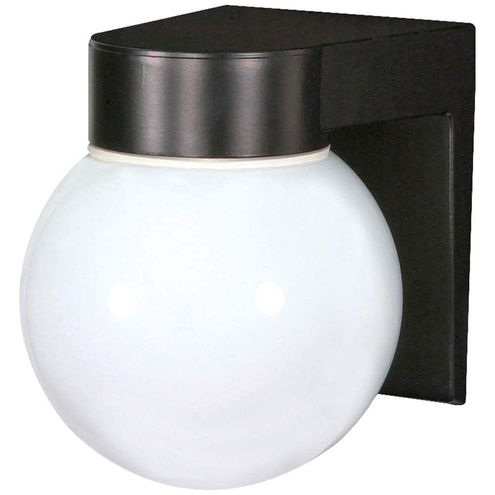 77-140 Signature Traditional Utility Outdoor Wall Fixture, (1) A19 Lamp, 120 VAC, Black Housing