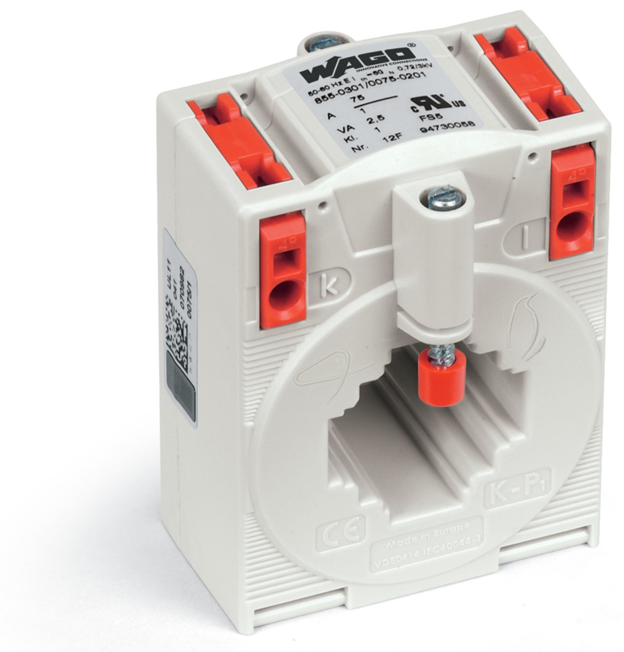 855-305/250-501 Plug-In Current Transformer, 250:5 Current Ratio, 250 A Primary, 5 A Secondary, 50 to 60 Hz