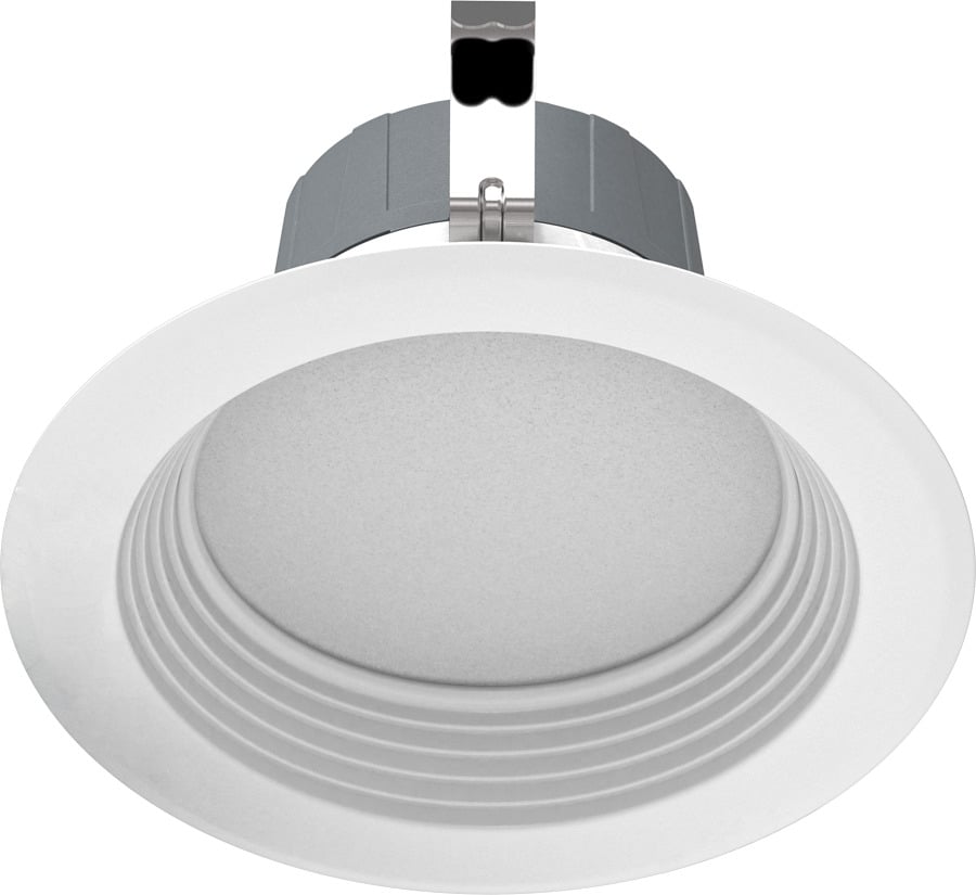 R4R8830120WB R Series Round Recessed Retrofit Downlight, 7.6 W Fixture, 4 in Ceiling Opening, 120 V AC, Aluminum Housing