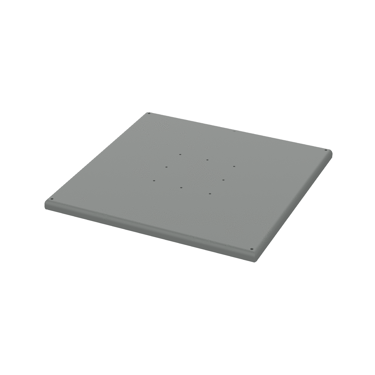 A24SBASE P1 Pedestal Base, 24 in L x 24 in W, Steel, Gray