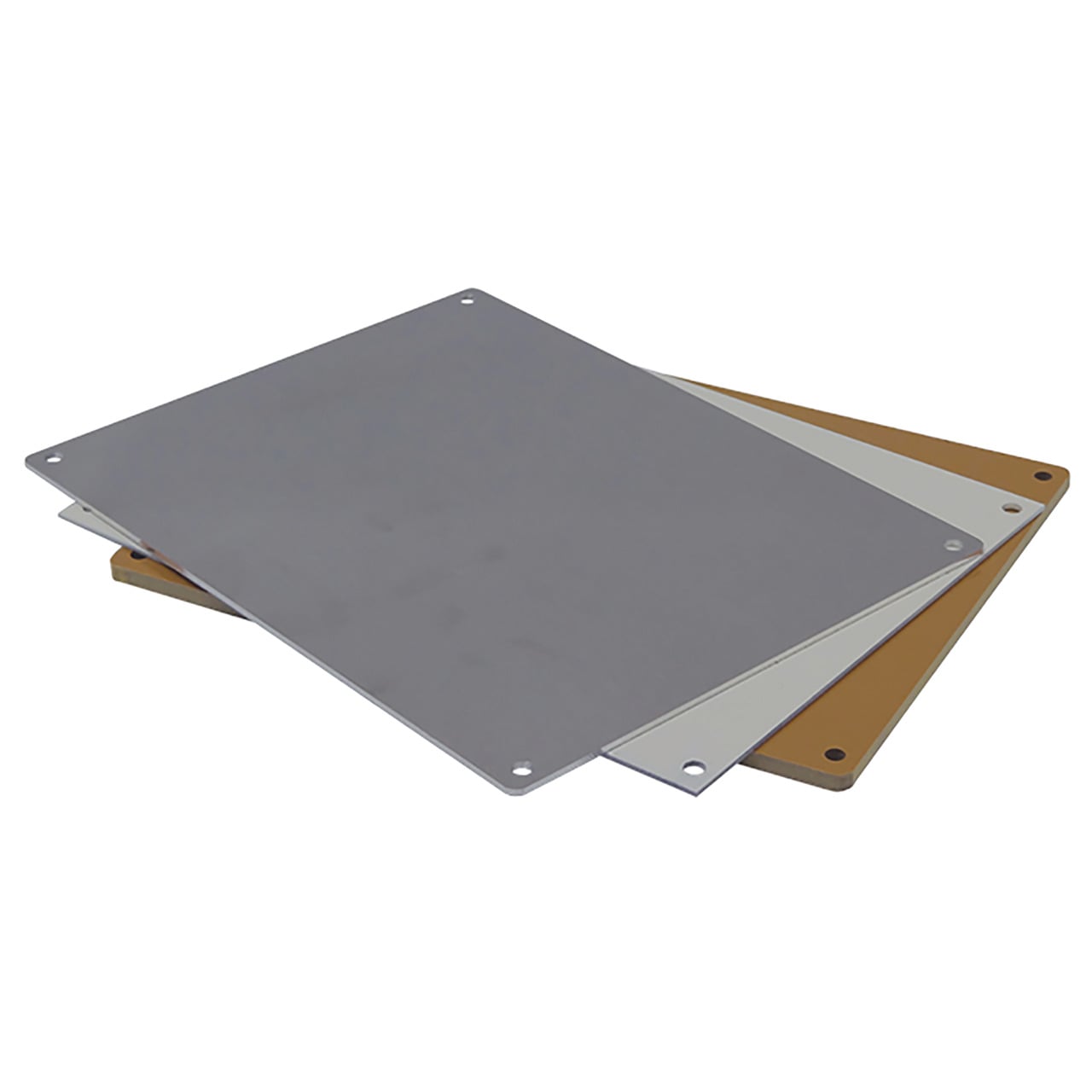 MP1614S VJ Mounting Plate, 0.38 in L x 14 in W x 16 in H, Mild Steel, Light Gray