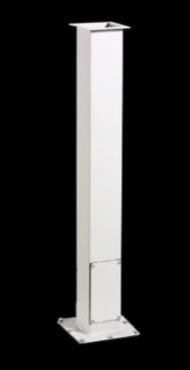 8018853 Consolet Pedestal Base and Column, 4 in W x 4 in D, For Use With CP Series Plant Floor Enclosure, Carbon Steel