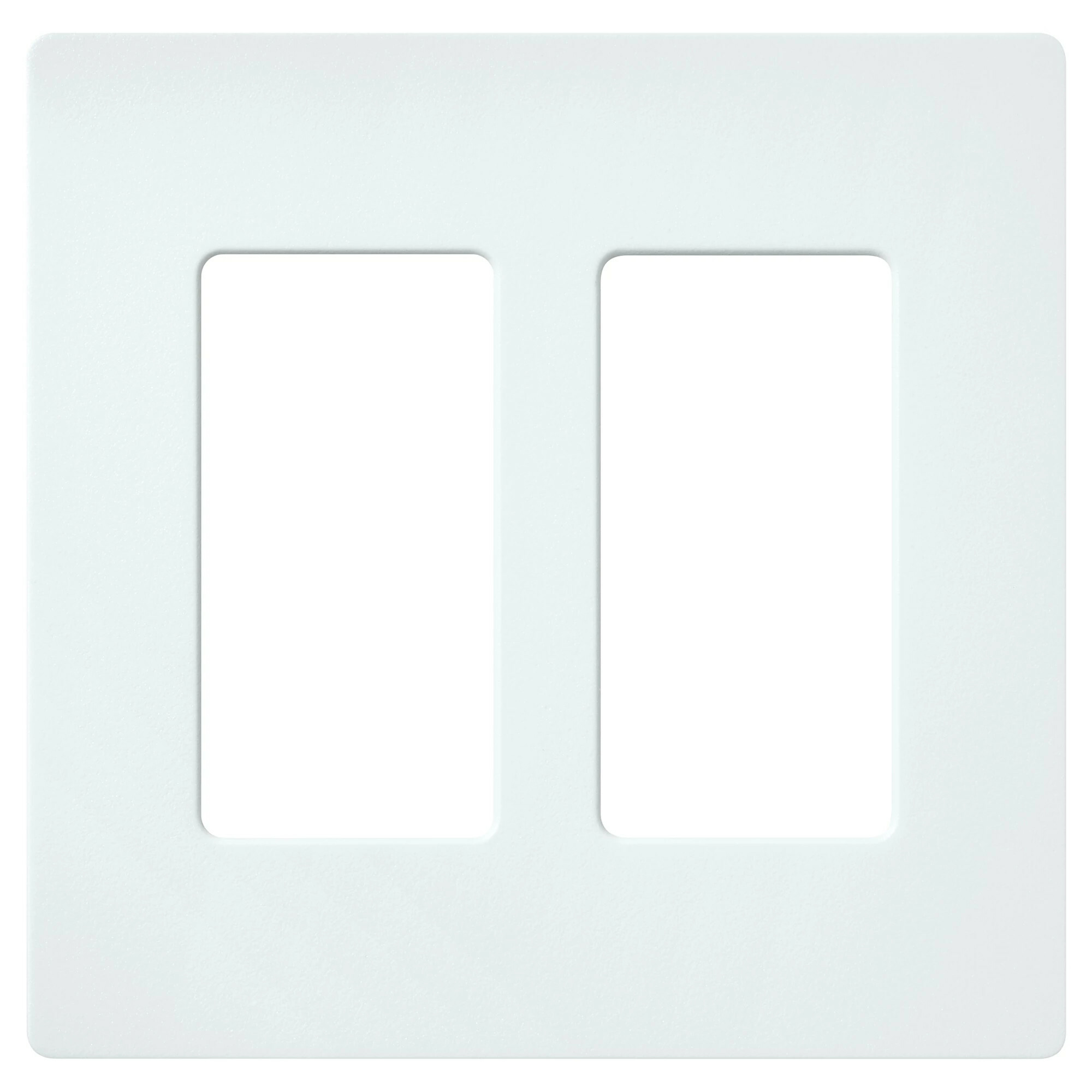 SC-2-GL Claro Wall Plate for Decorator-Style Dimmers, Switches, and Outlets, 2 Gang, Satin, Glacier White