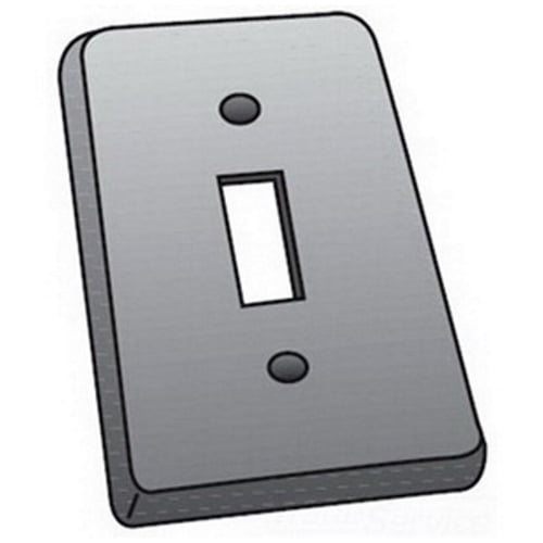 FS-1-SCS Flat Device Box Cover, 11.4 in L x 4.9 in W x 0.1 in D, Steel