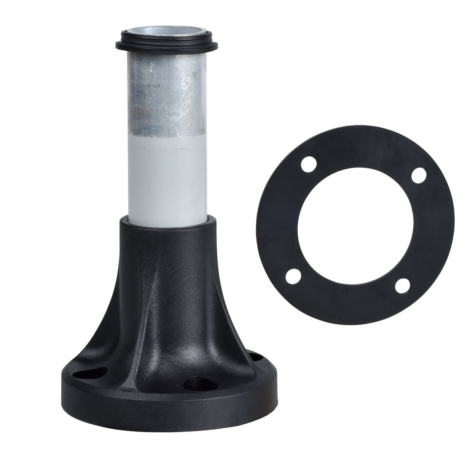 XVBZ02A Harmony Fixing Base, 80 mm H, For Use With XVBL 70 mm Dia Beacon and Indicator Banks and XVBC Tower Light, Aluminum