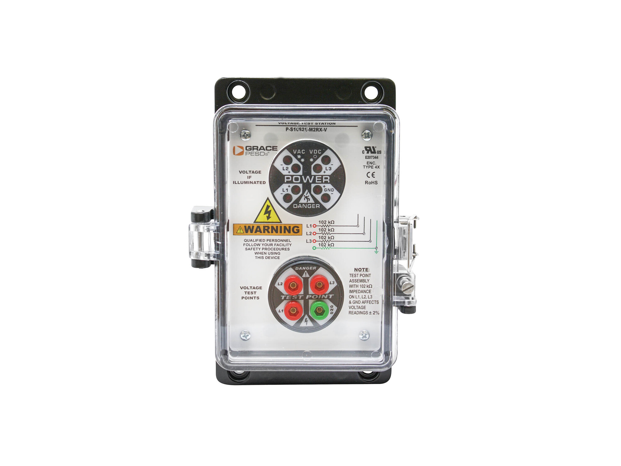 P-S10S21-M2RX-V Voltage Test Station, 600 V AC Max Working