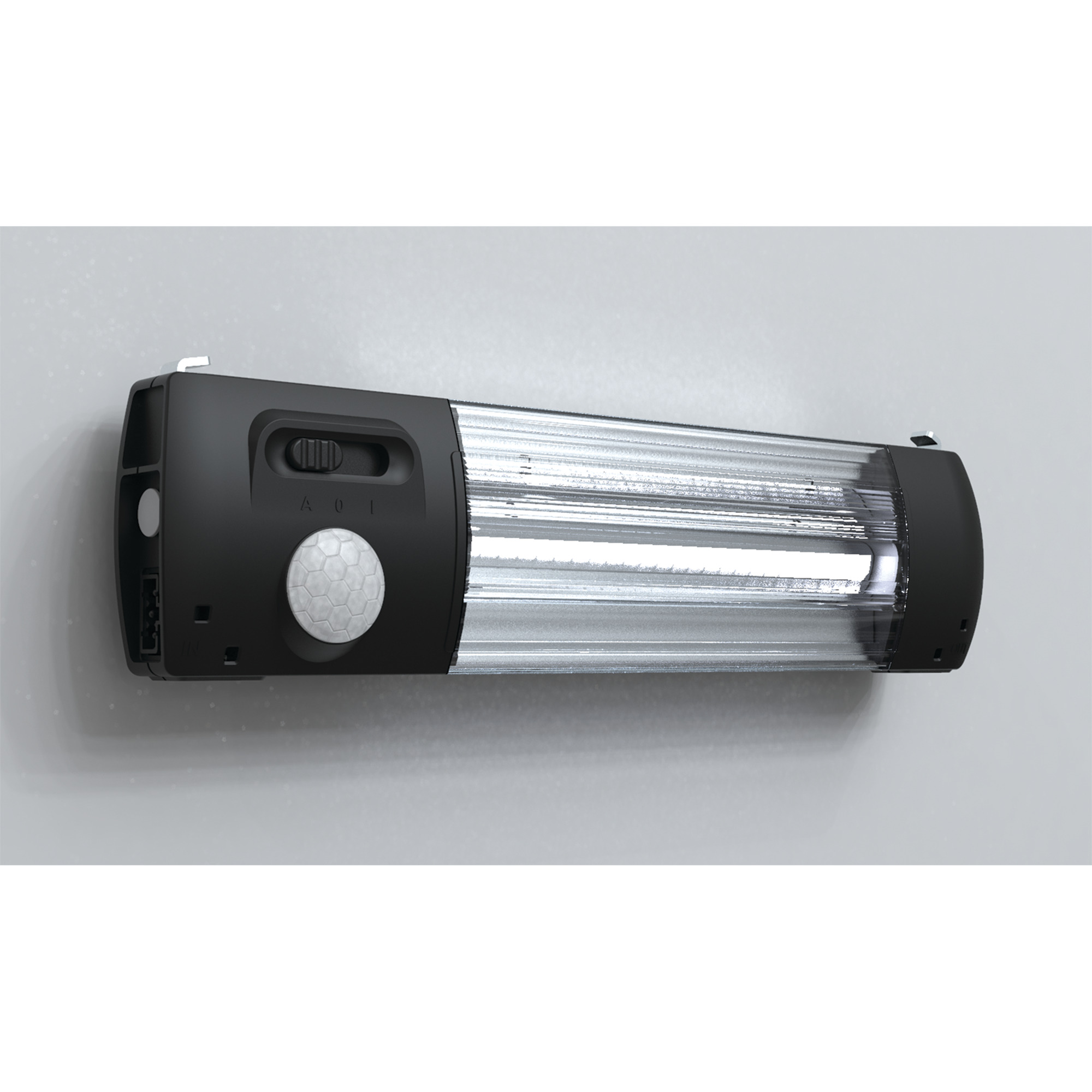 EL1200M 3-Pole Infeed Through Wiring Enclosure Light With Motion Sensor, 100 to 240 V AC, Plastic