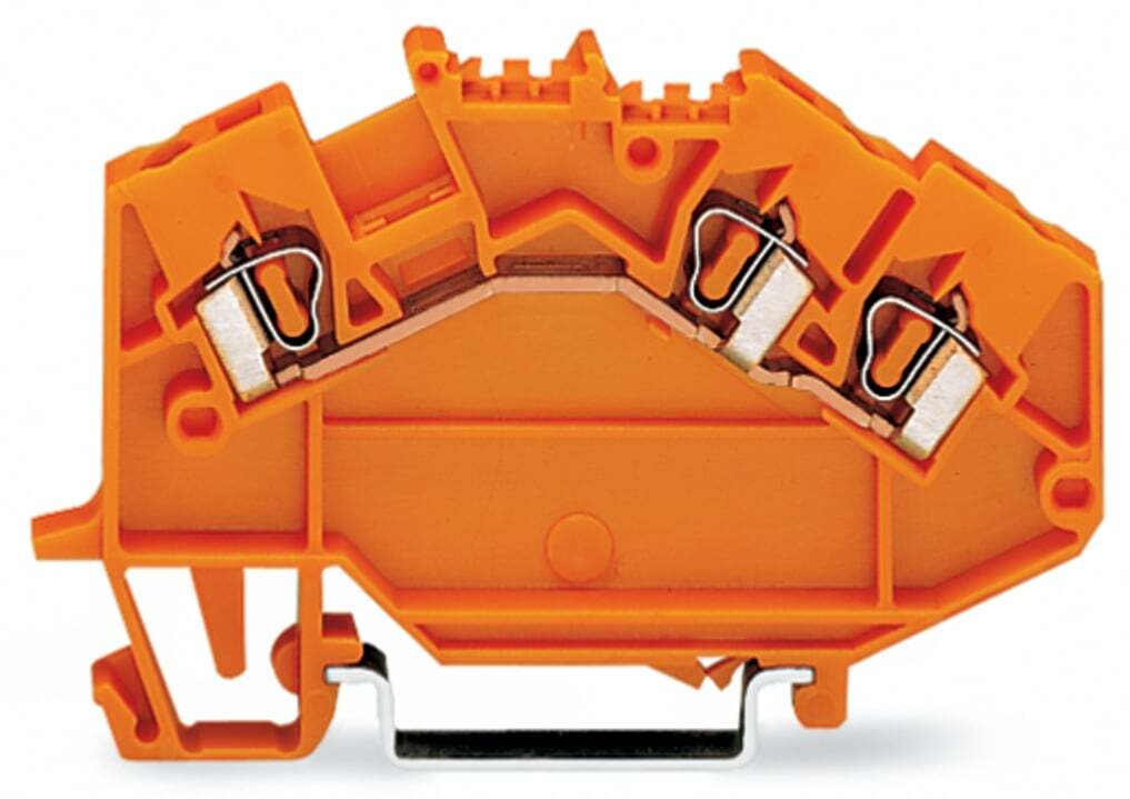 780-654 Operating Tool Conductor Terminal Block, 1 kV, 24 A, 28 to 12 AWG Wire, 1 Poles, DIN Rail Mount