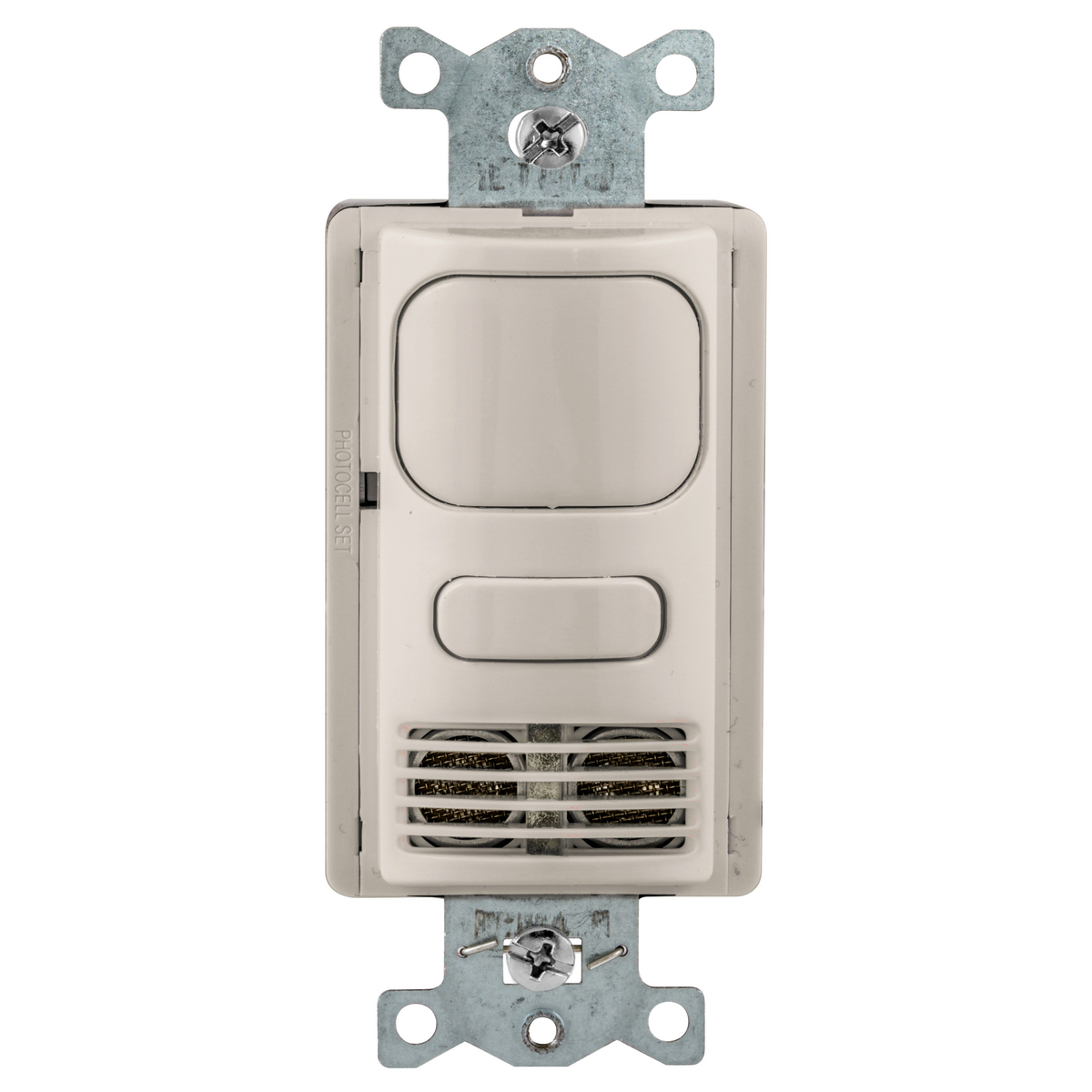 AD2001LA1 1-Circuit 1 Relay Dual Technology Wall Switch Sensor With Photocell, 120/277 VAC, Passive Infrared/Ultrasonic Sensor, 1000 sq-ft Coverage