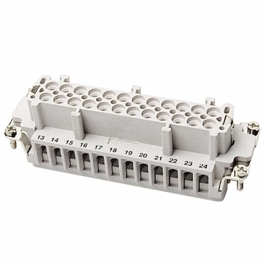FS132B Pos-E-Kon B Series Standard Terminal Insert, 32 Positions, 20 to 14 AWG Wire, Female Screw Connection, Glass Filled Thermoplastic