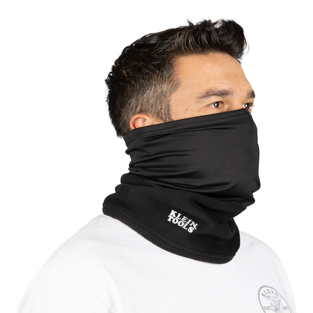 60466 Neck and Face Warming Half Band, Universal, Black, 92% Polyester/8% Spandex Top, 90% Polyester/10% Spandex Bottom