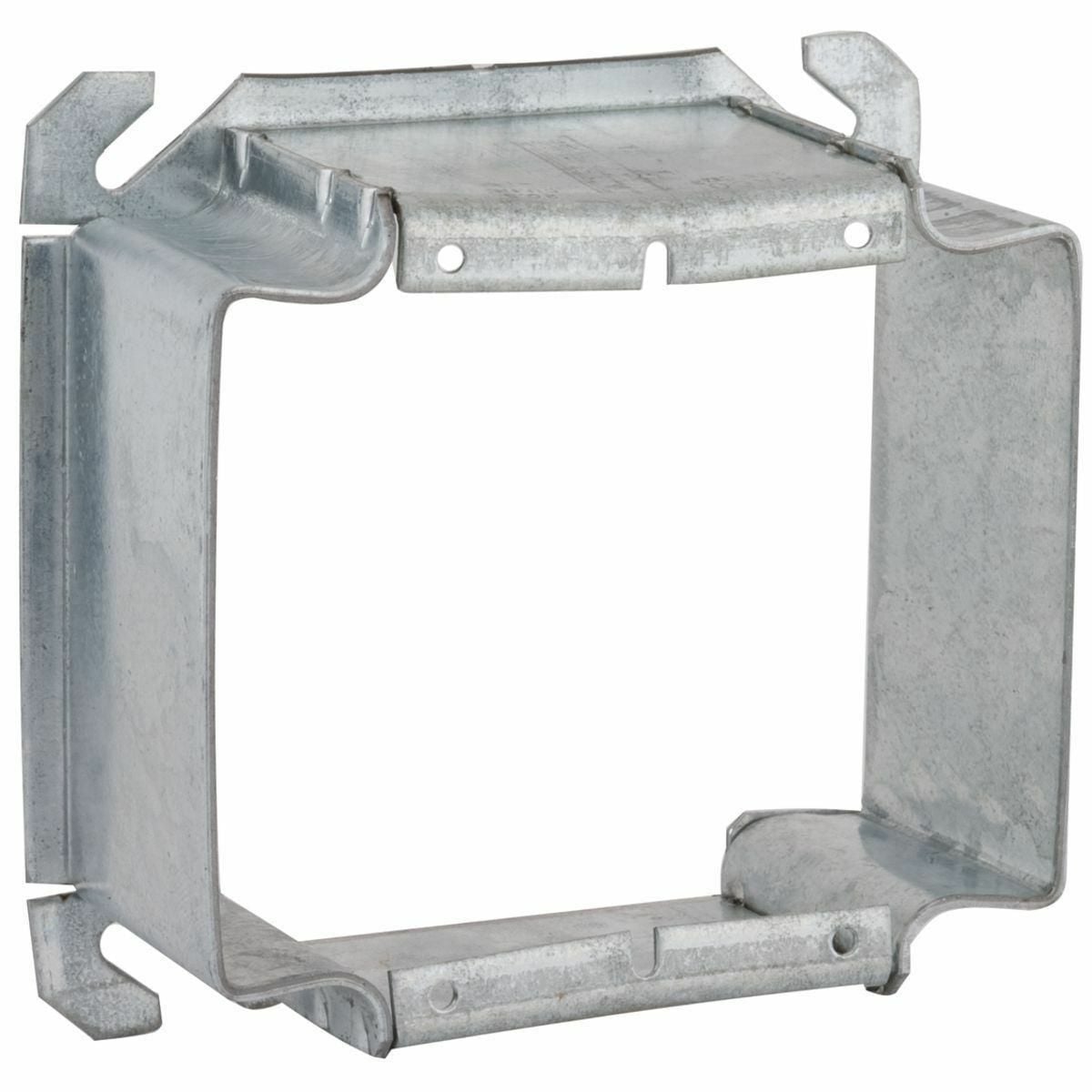 796 Beveled Edge Fabricated Box Cover, 4 in L x 4 in W, Receptacle/Switch Cover, Steel