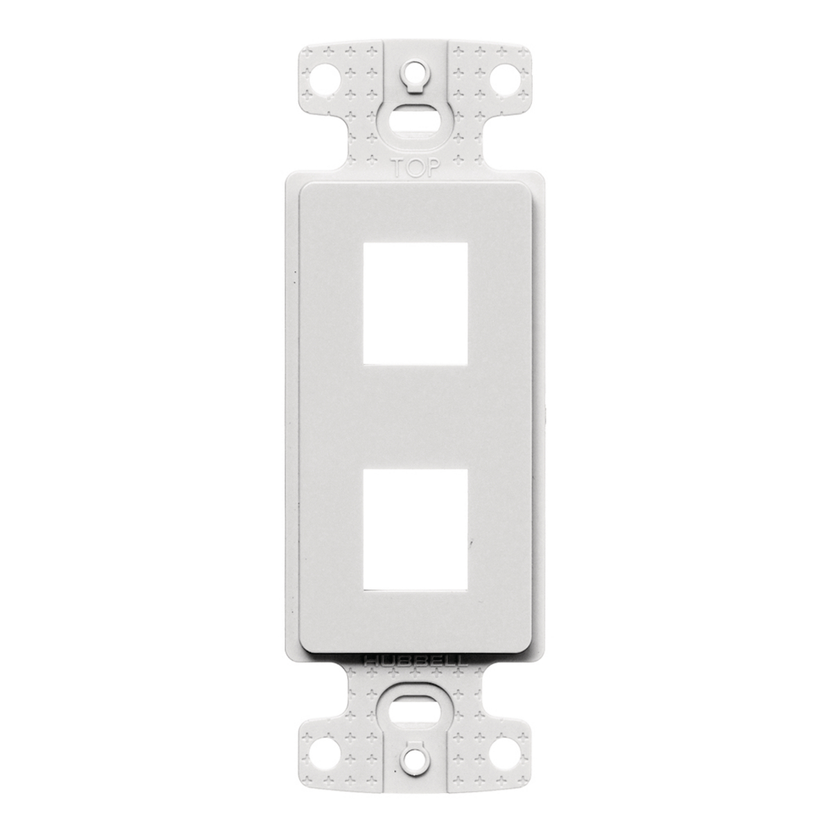 NS612W Standard Decorator Keystone Frame, 1 Gangs, 2 Ports, High-Impact Thermoplastic, White