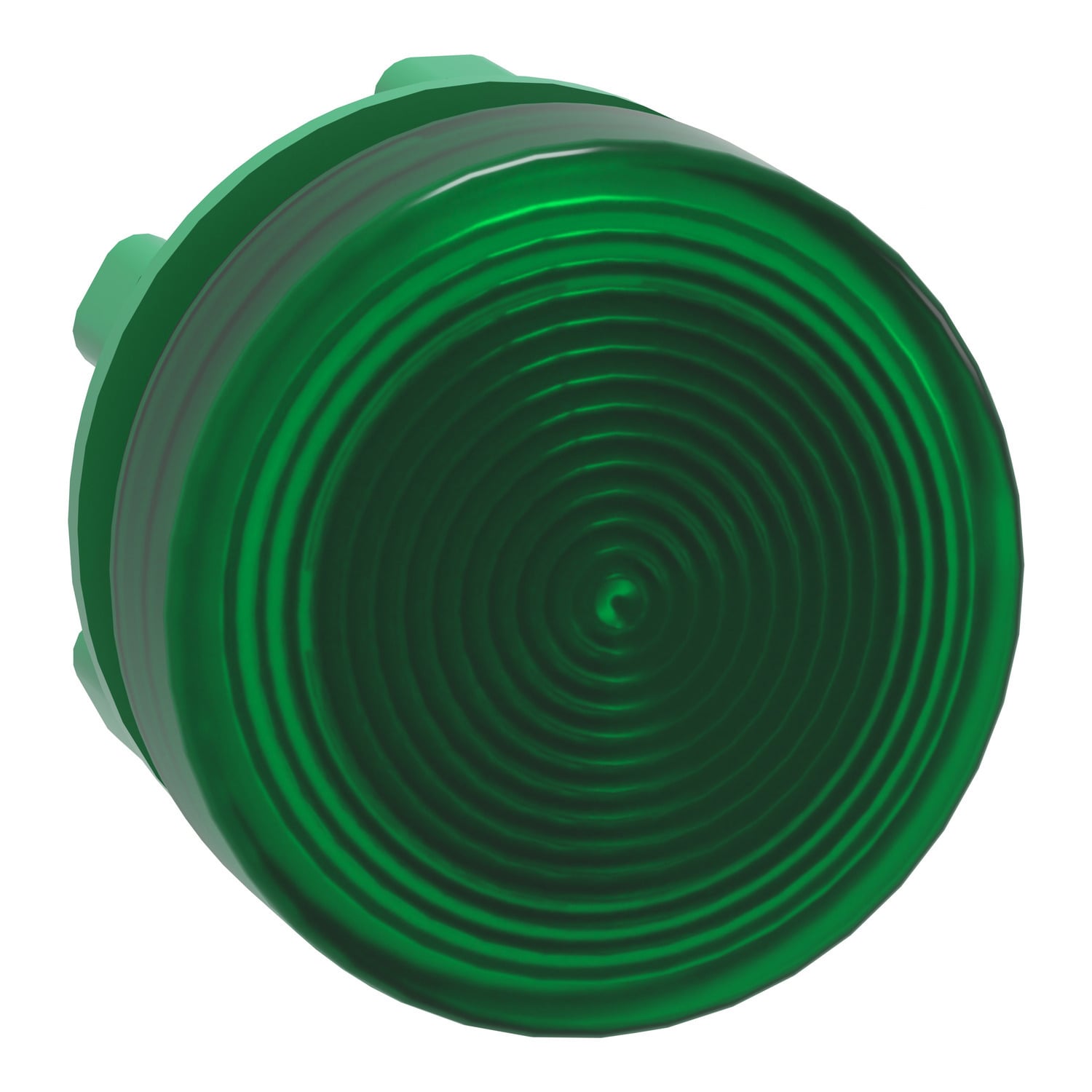 ZB5AV033S Harmony Standard Pilot Light Head With Grooved Lens Operator, 22 mm, Round Operator, Green