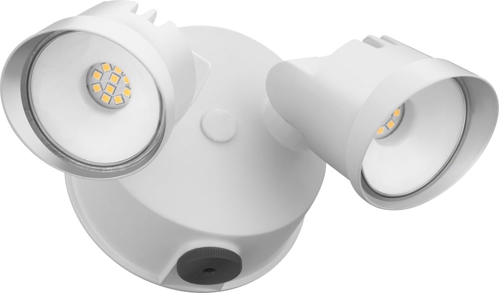 OVFL LED 2RH 40K 120 PE WH M4 Round Flood Light, LED Lamp, 20 W Fixture, 120 V, White Housing