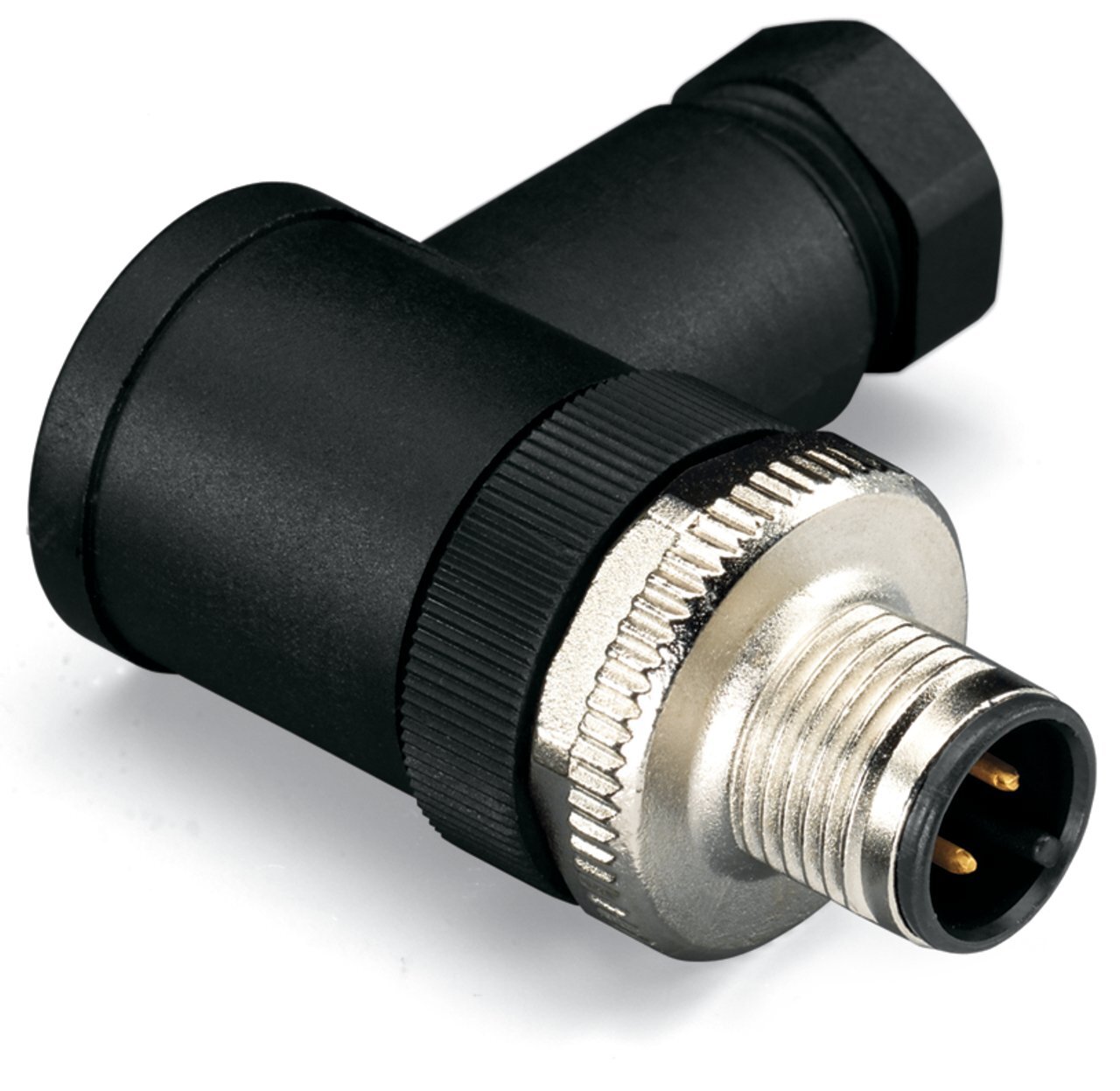 756-9205/050-000 Right Angle Fitted Pluggable Connector, M12 End Connection, 20 AWG Conductor, Polybutylene Terephthalate