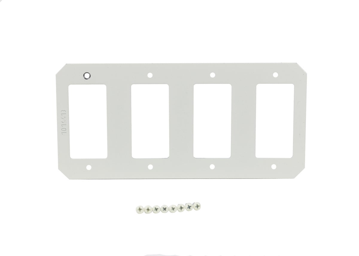 4GDEC Center Mount Multi-Service Device Mounting Plate, 8-13/16 in L x 4-1/8 in W x 1/16 in D, Steel