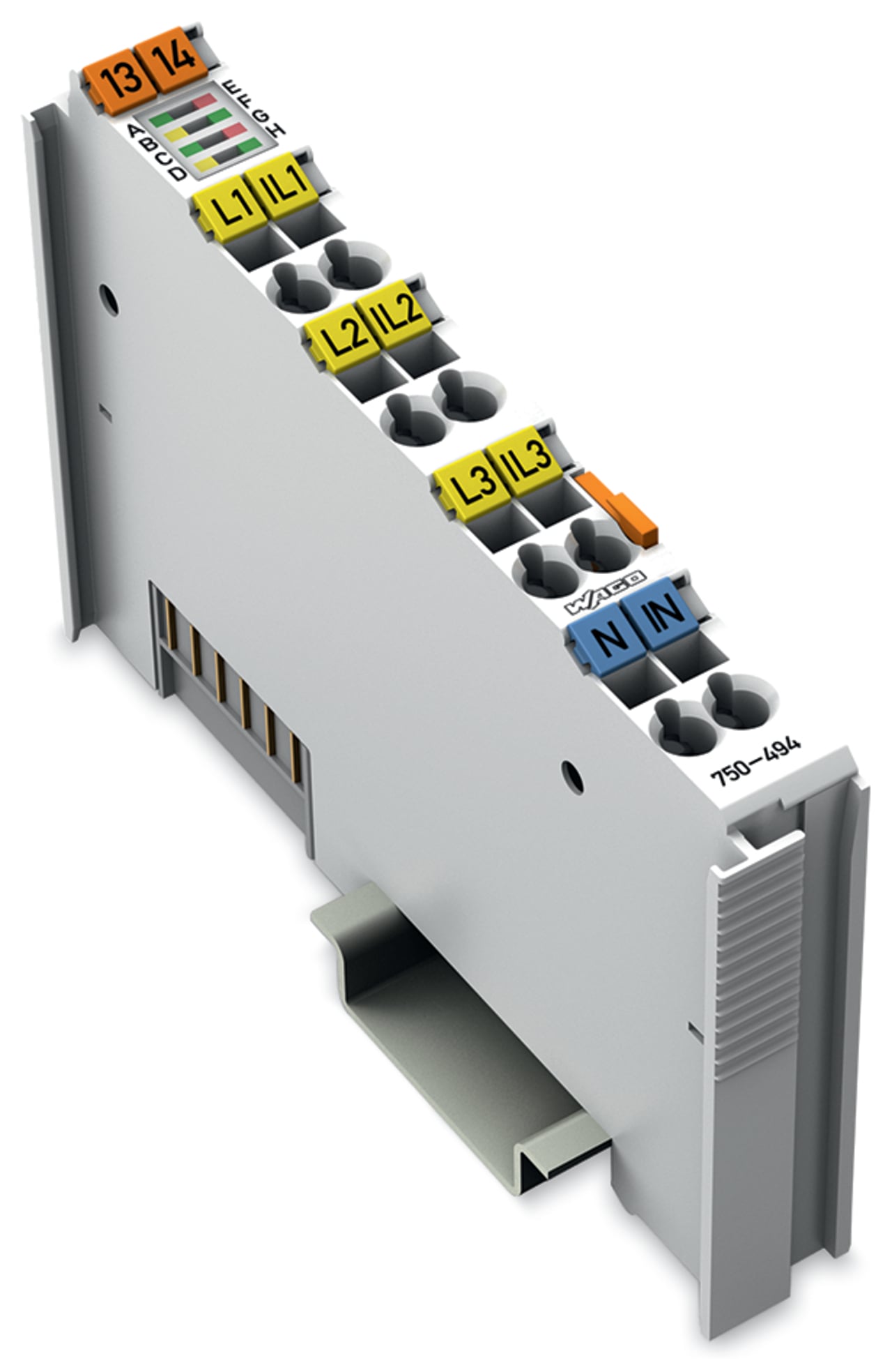 750-494 3-Phase Power Measurement Module, 1 A, Inputs/Outputs