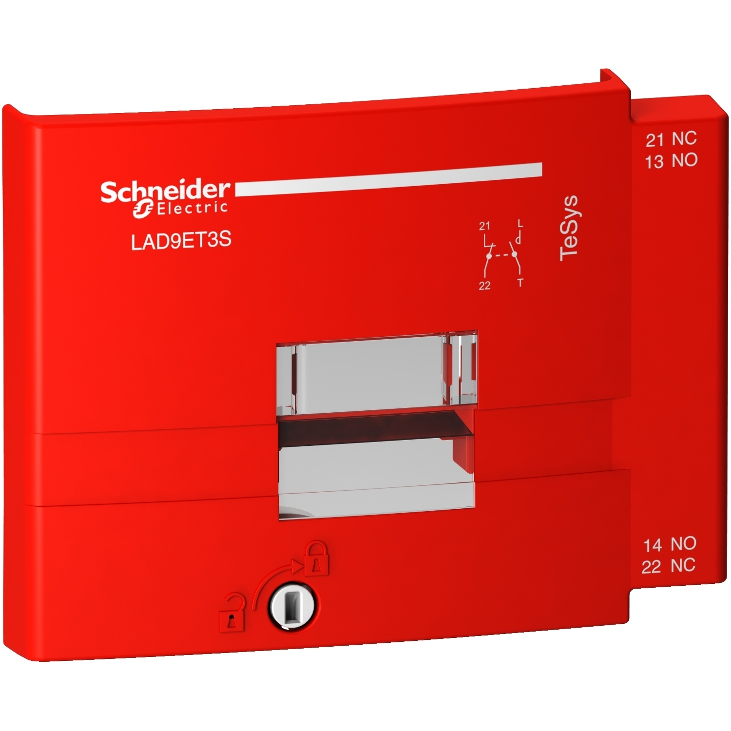 LAD9ET3S LAD9 Safety protective cover, for use with LC1D80/LC1D95, Red