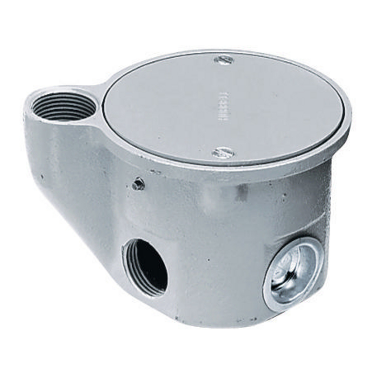 F3185 Standard Sized Theatre Seating Floor Box, Cast Iron, 18.8 cu-in Capacity, (6) Knockouts, 3.88 in L x 4.94 in W x 3 in H