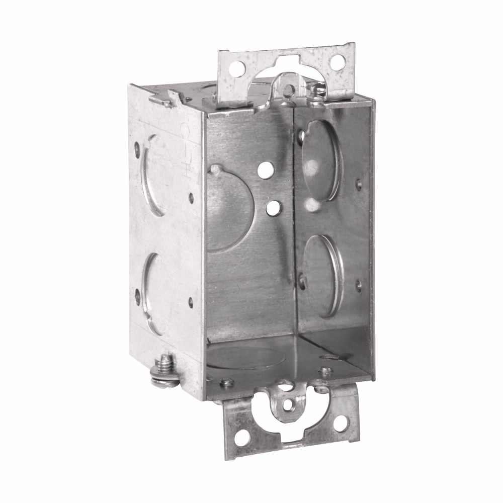 TP130 Thepitt Gangable Welded Switch Box, Steel, 10 cu-in Capacity, 1 Gang, 2 Knockouts