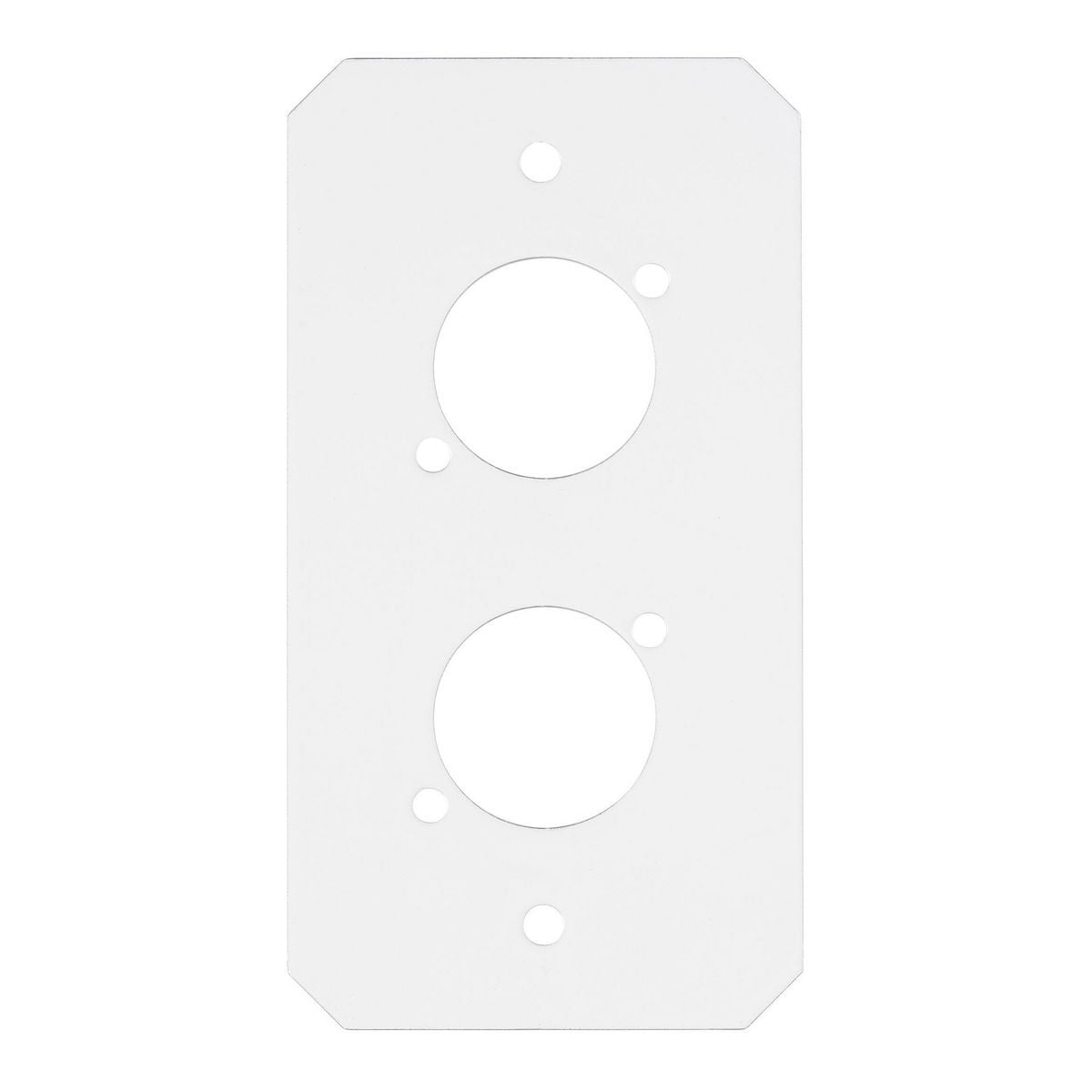 S1R10CSP2X Standard Center Sub Plate With (2) XLR Opening, 4.18 in L x 2.22 in W x 0.06 in D, Steel